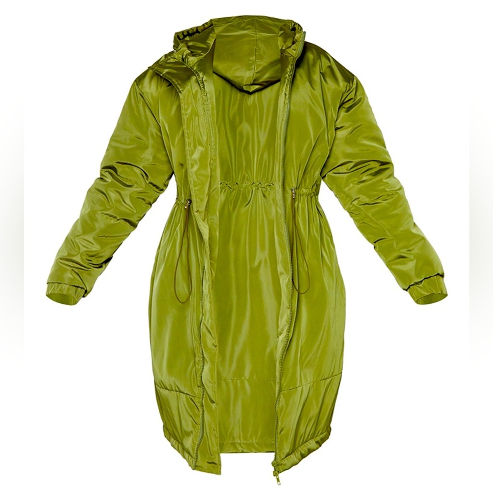 PLT Green PLUS Toggle Waist Longline Coat Size US 14